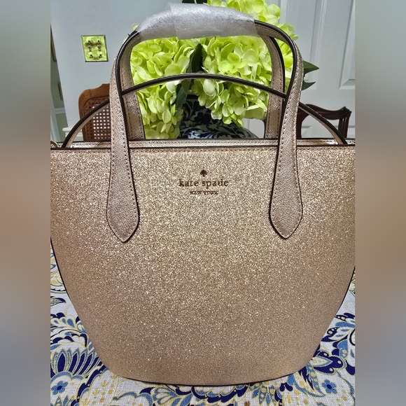 Kate Spade Gold Tote with Elegant Shimmer - Picture 6 of 6